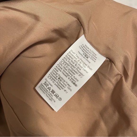 NWT J. Crew Size 12 City coat with button neck Brown BU261 Wool Blend - Picture 7 of 9